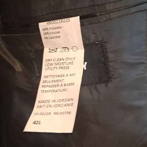 DKNY Mens Blazer Sport Coat Jacket Size 42L Dark Gray - Picture 5 of 6